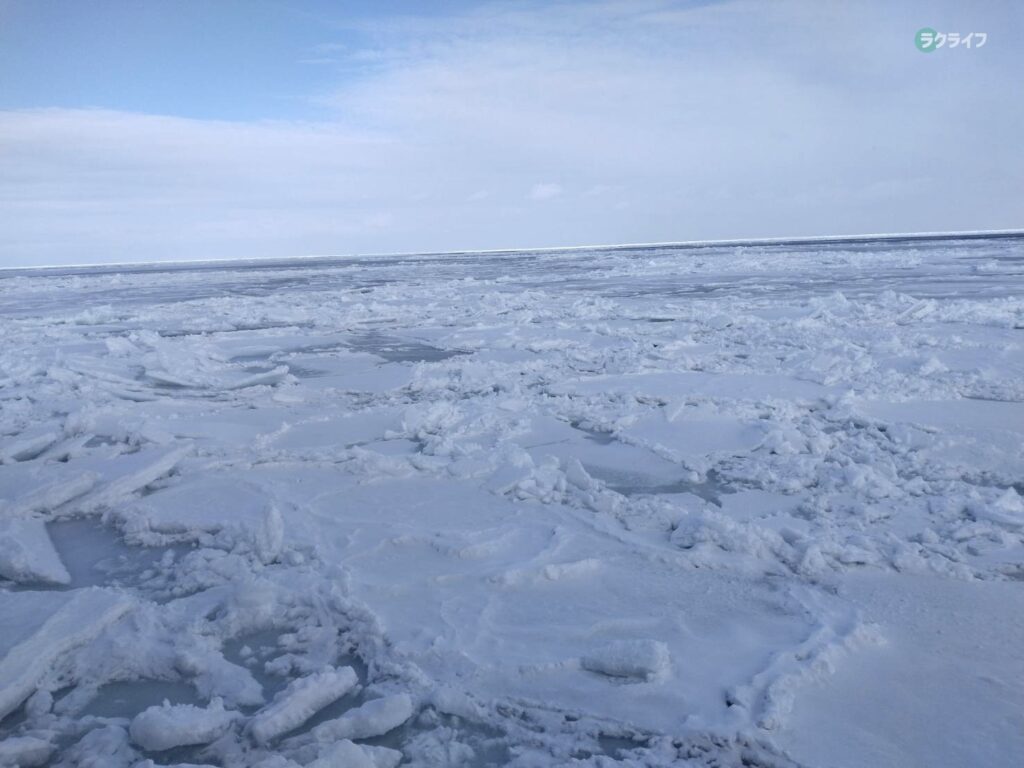 船の上の流氷