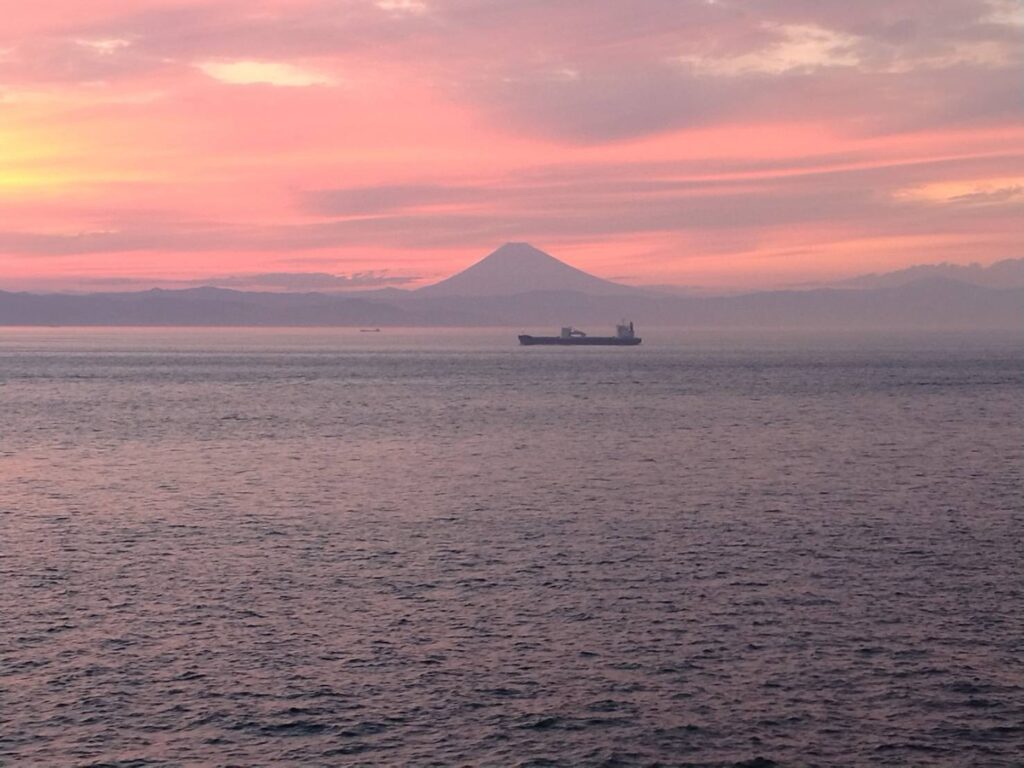 船上からの富士山